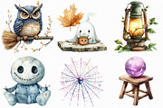 Serene Halloween Day Clipart, an Illustration by Craft Nest (Thumbnail 2 of 6)