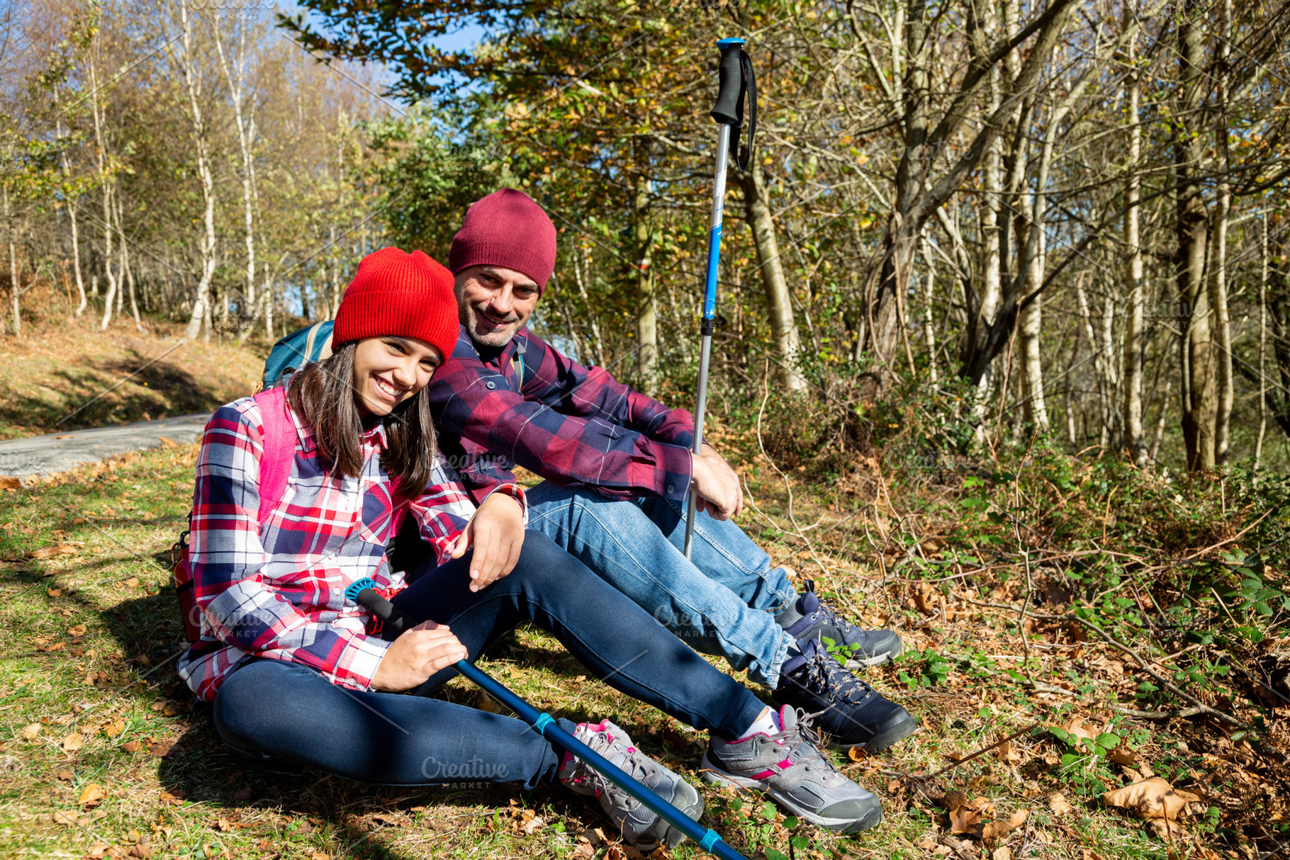 Happy father and teenage daughter sharing good times in nature, a Person Photo by asife