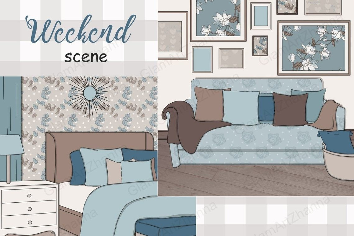 Weekend Scene, a Decorative Illustration by GlamArtZhanna (Photo 2 of 3)