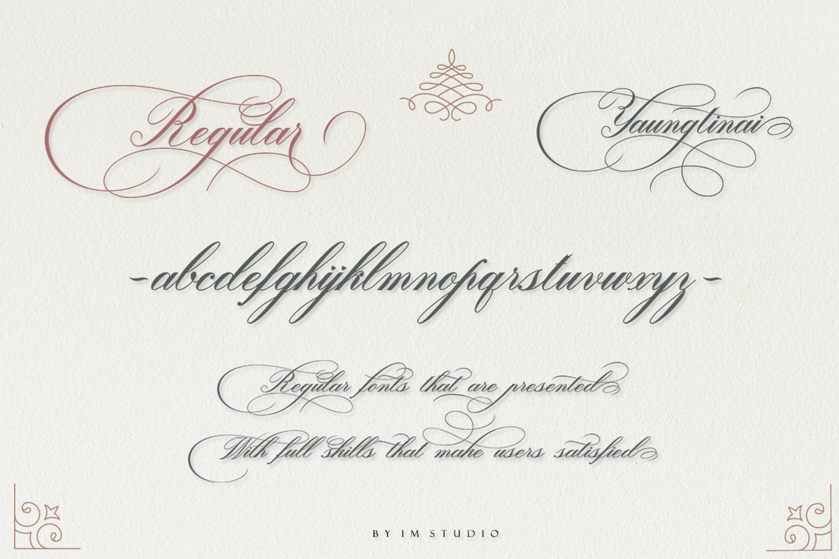 yaungtinai, a Script Font by IM Studio (Photo 4 of 7)