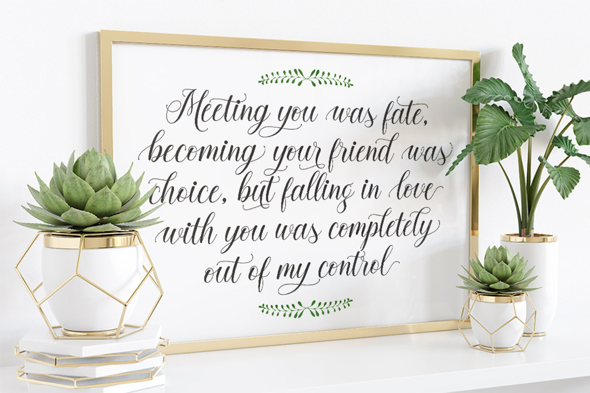 Hometona Script, a Script Font by Lettersams (Photo 2 of 10)