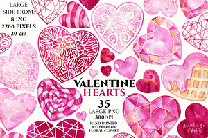 Pink Valentine Hearts Set 35 png