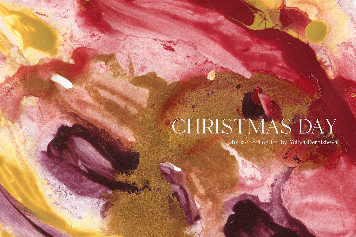 Christmas day flowers backgrounds, a Seasonal Illustration by Yuliya Derbisheva (Photo 18 of 20)