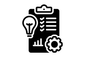 Project plan solid icon, a Solid Icon by Creative priyanka