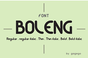 BOLENG FONT SANS SERIF