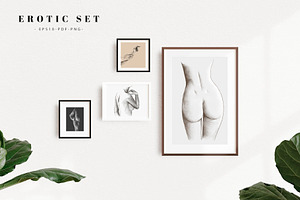 Set Of Erotic Illustrations