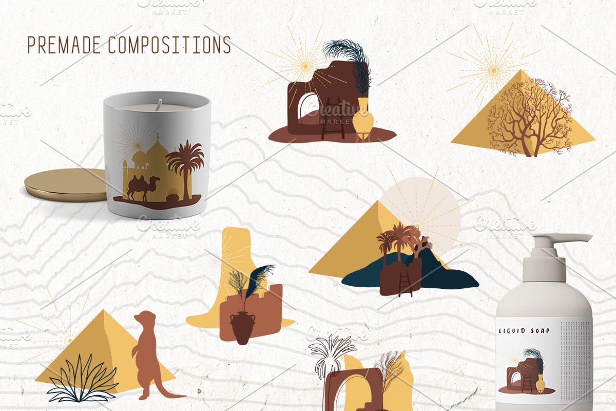 Desert - Boho Landscape Creator, an Animal Illustration by KomannaArt (Photo 4 of 10)
