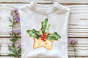 Watercolor Christmas Cookies Clipart, an Illustration by CraftArtStudio (Thumbnail 5 of 6)