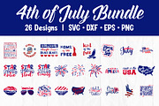 4th of July SVG Cut Files Patriotic, an Illustration by SavanasDesign (Thumbnail 1 of 7)