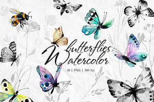 Watercolor Butterflies