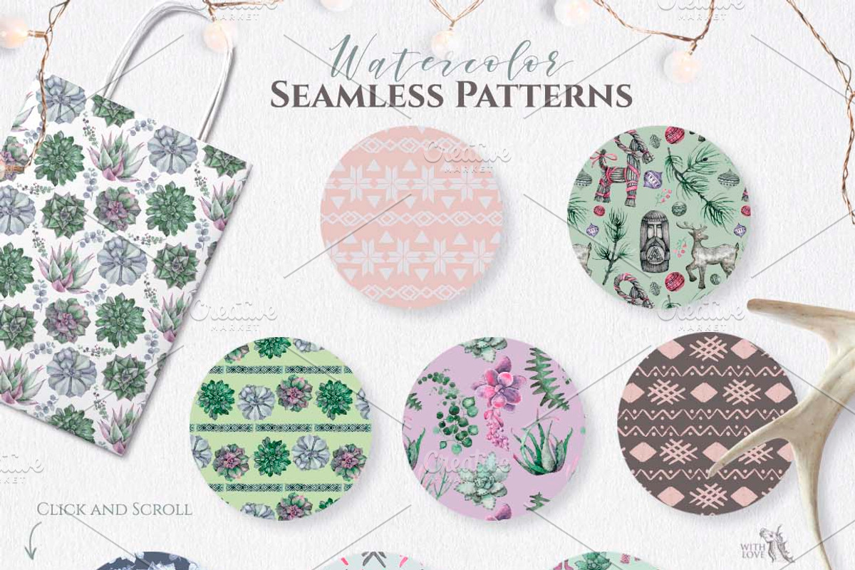Watercolor Scandinavian Succulents, an Illustration by Fluffy Unicorn (Photo 3 of 11)