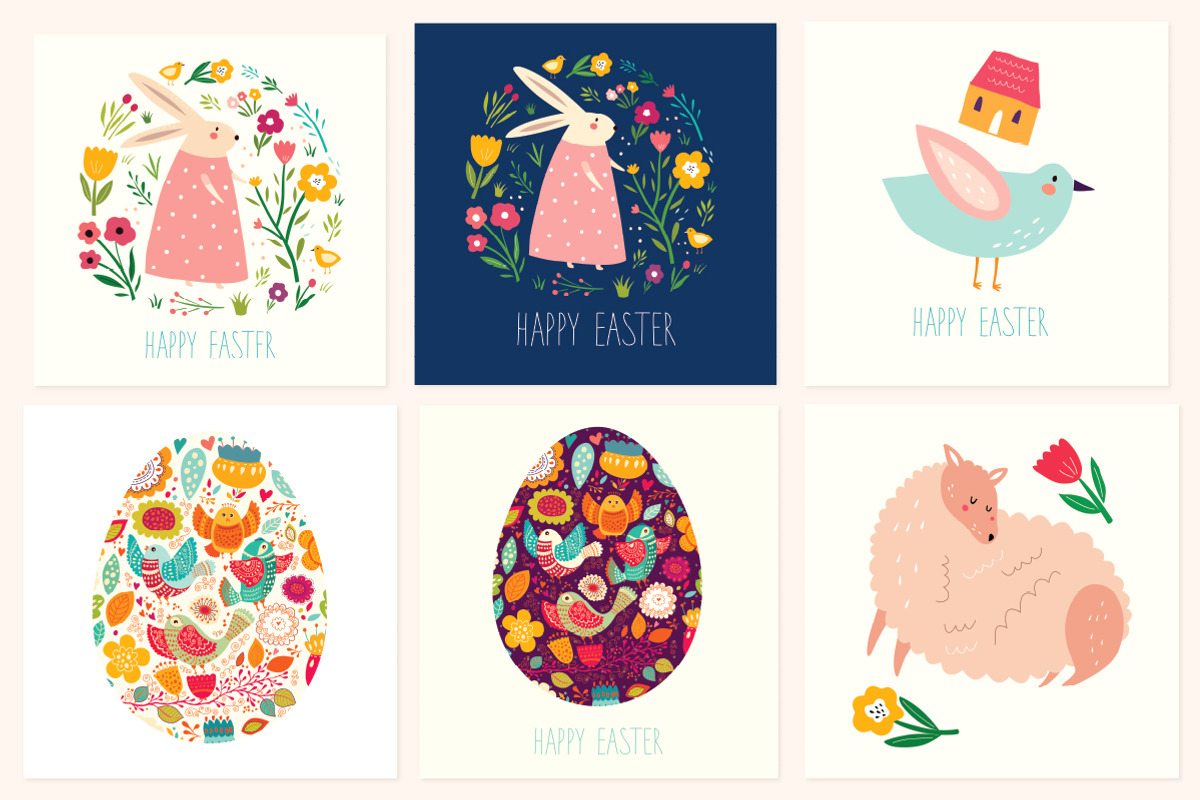 Happy Easter collection, an Animal Illustration by MoleskoStudio (Photo 9 of 9)