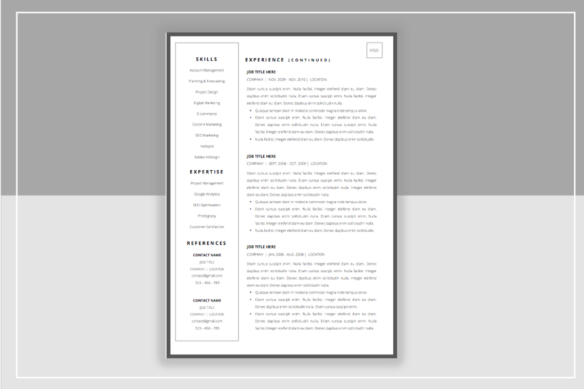 Mike W Resume and Cover Template, a Resume Template by ResumeStudio (Photo 4 of 6)
