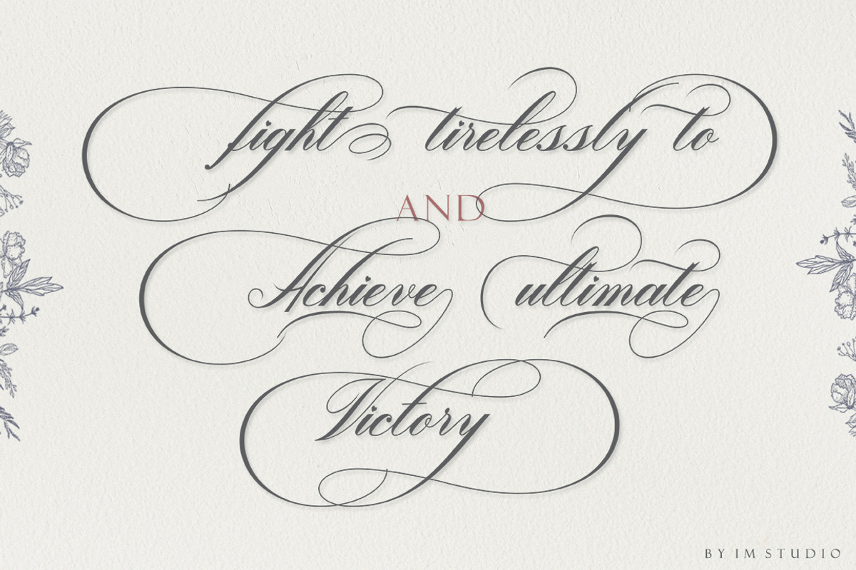 yaungtinai, a Script Font by IM Studio (Photo 2 of 7)