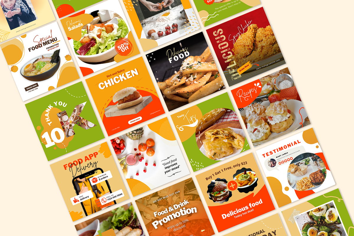 Instagram Templates: Tasty Food, a Social Media Template by Sakura Digitals (Photo 4 of 5)