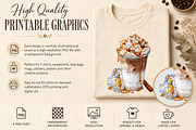 Coffee Drinks T-Shirt Print Bundle, a Food Illustration by GoldmoonUA (Thumbnail 4 of 5)