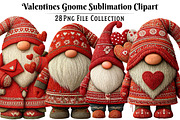 Valentine's Gnome Sublimation Clipar, an Illustration by Dream Creation (Thumbnail 1 of 6)