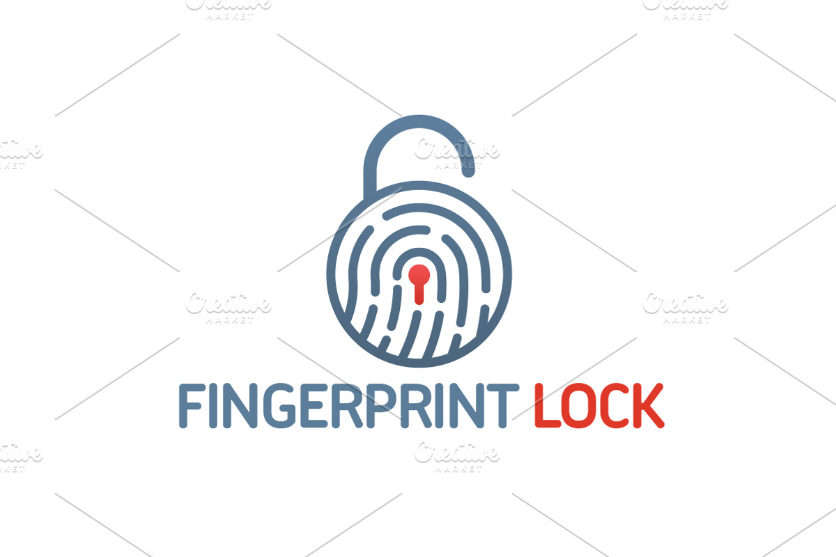 Fingerprint Lock Logo, a Branding & Logo Template by Martin-Jamez (Photo 1 of 4)