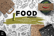 Seamless patterns set with food, a Pattern Graphic by WinWinFolly (Thumbnail 1 of 8)