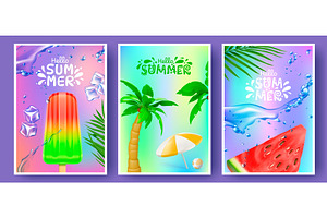 Summer poster design with tropical, an Object Illustration by art PVP - market