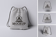 Drawstring Mockup, a Packaging Mockup by HanaSaka_Studio (Thumbnail 1 of 6)