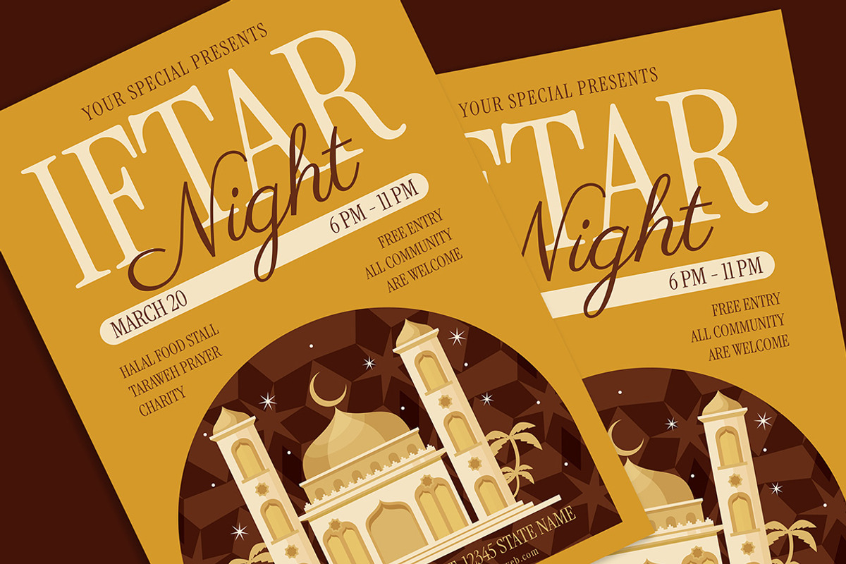 Iftar Night Flyer, a Flyer Template by Gumico Studio. (Photo 2 of 3)