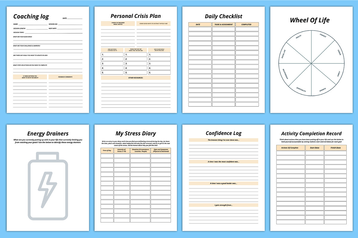 2025 Life Coaching Planner, a Stationery Template by Designmela01 (Photo 2 of 7)