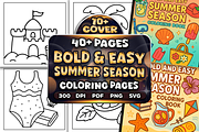 Easy Summer Season Coloring Pages, a Seasonal Illustration by Craftsbeefy (Thumbnail 1 of 4)