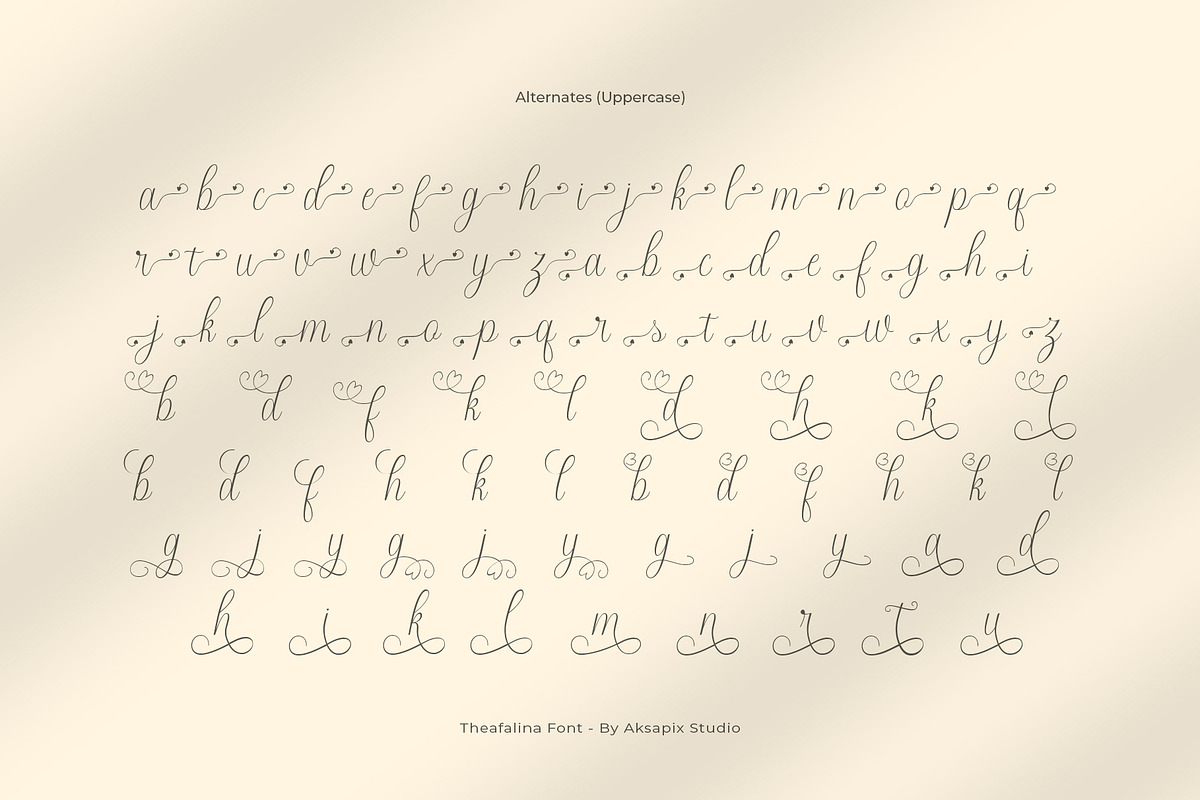 Theafalina - Beauty Elegant Script, a Script Font by Aksapix Studio (Photo 9 of 10)