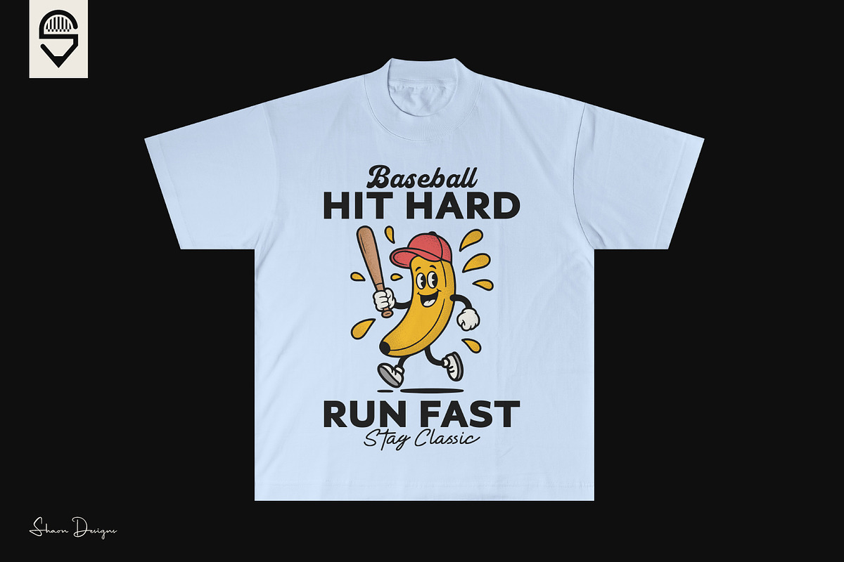 Funny Banana Mascot, Baseball Sports, a Sport Illustration by shaondesigns (Photo 3 of 4)