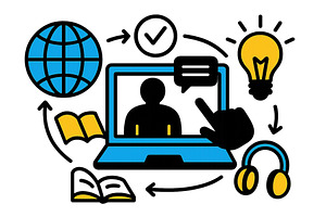 Educational technology enhances, an Education Illustration by ZinetroN