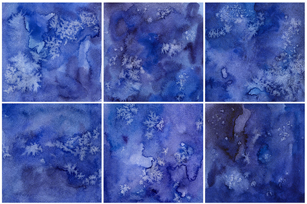 Watercolor Digital Paper Deep Blue, a Texture Graphic by AqwaColor (Photo 2 of 3)