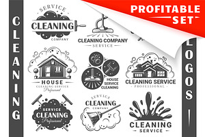 18 Cleaner Service Logos Templates