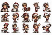 Cute Little Christmas Boy Clipart, an Illustration by Libby Wishes (Thumbnail 3 of 7)