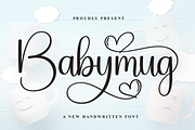 Babymug | Script Font, a Handwritten Font by Scratchones (Thumbnail 1 of 9)