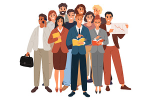 Multicultural group of business, a Person Illustration by Vectorbuum