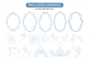 Blue Chinoiserie Clipart, an Illustration by TatiMockup (Thumbnail 3 of 6)