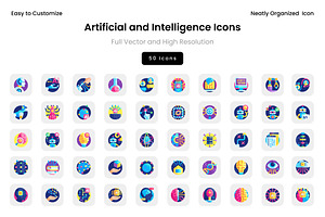 Artificial and Intelligence Icons, an Icon by Wencory