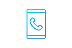 Mobile phone pixel perfect gradient, an Icon by IMG Visuals