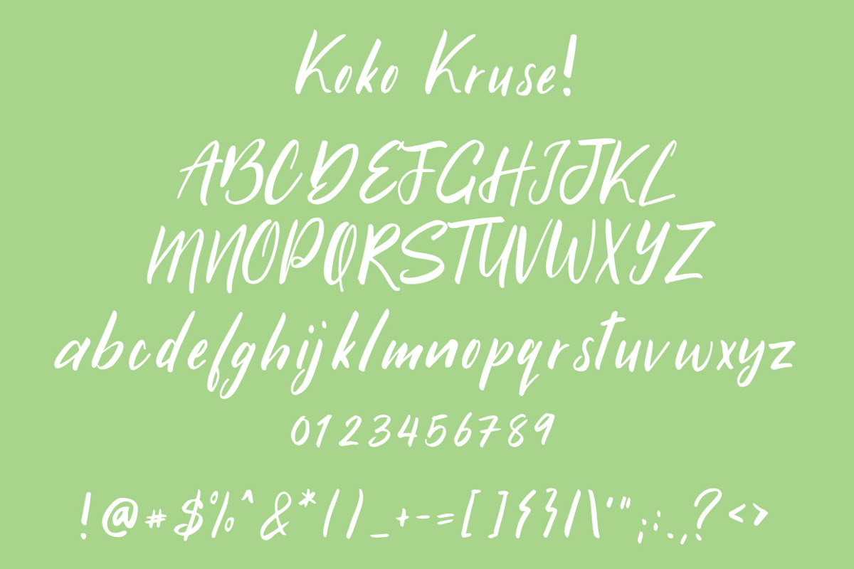 Koko Kruse | Hand Written Font preview 6