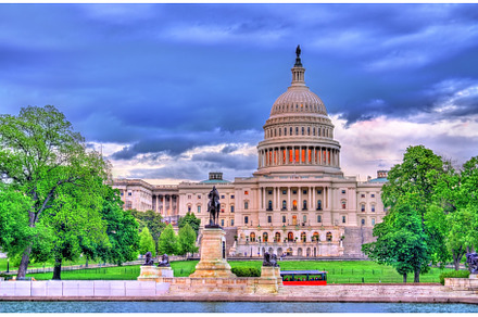 The United States Capitol Building with the Ulysses S. Grant memorial. Washington, DC, an Architecture Photo by Leonid Andronov