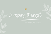 Jumping Margot, a Handwritten Font by Sofia Skoog (Thumbnail 1 of 9)