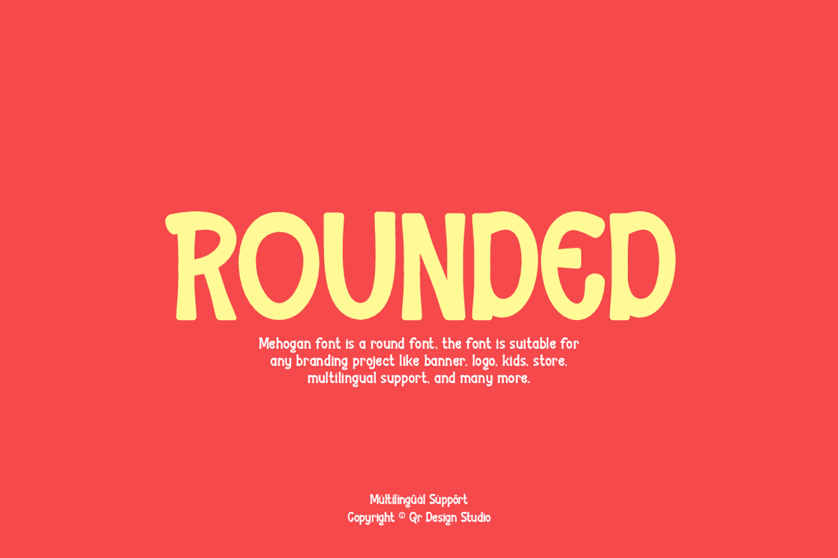 Mehogan - Round Funny Font, a Sans Serif Font by QR Design Studio (Photo 2 of 12)