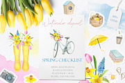 Watercolor Bundle Four Seasons., a Seasonal Illustration by NataliArkushArt (Thumbnail 2 of 65)