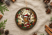 Stained Glass Deer Christmas, a Seasonal Illustration by CrexoraLab (Thumbnail 2 of 3)