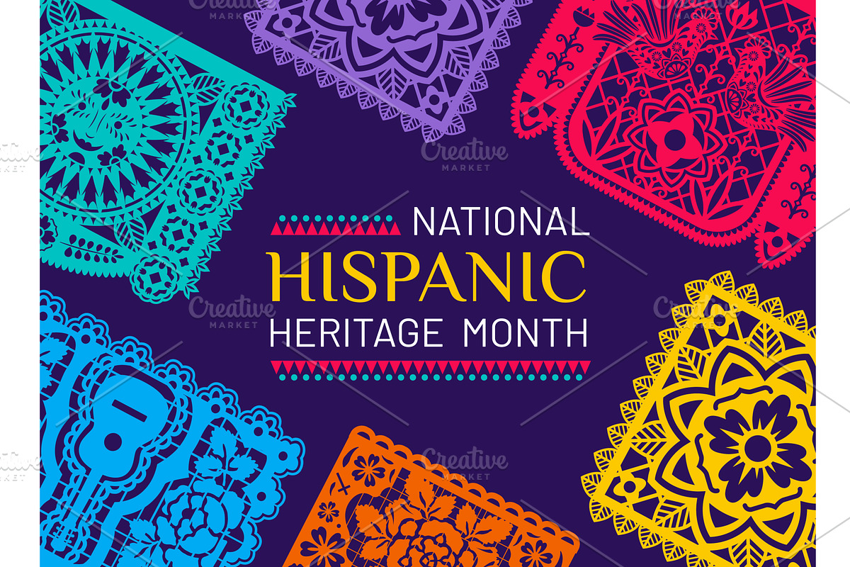 National Hispanic heritage month, an Illustration by Vector Tradition