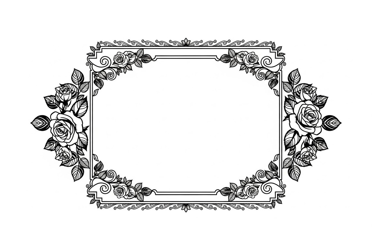 Floral Decorative Frame Vector Bundl, an Illustration by musafir_fashion (Photo 9 of 51)