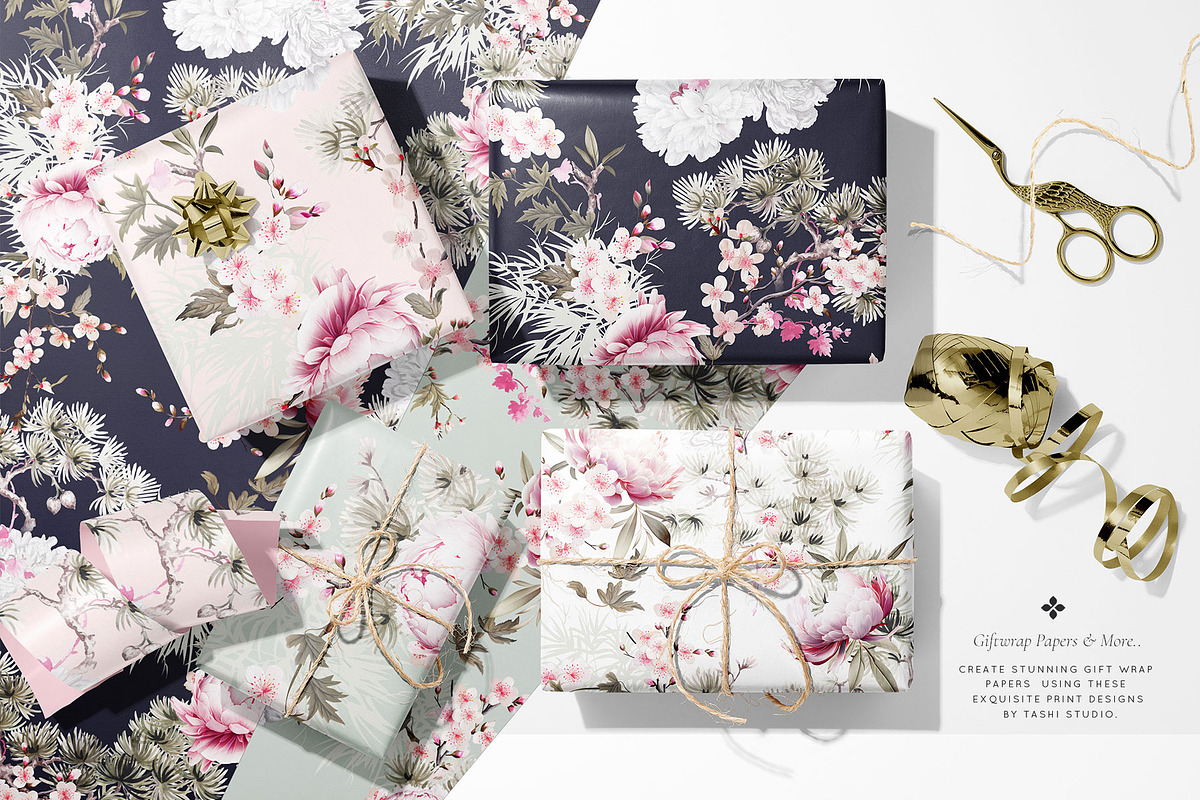Sakura Whispers, Elegant Luxury!, a Pattern Graphic by TSTUDIO (Photo 12 of 12)