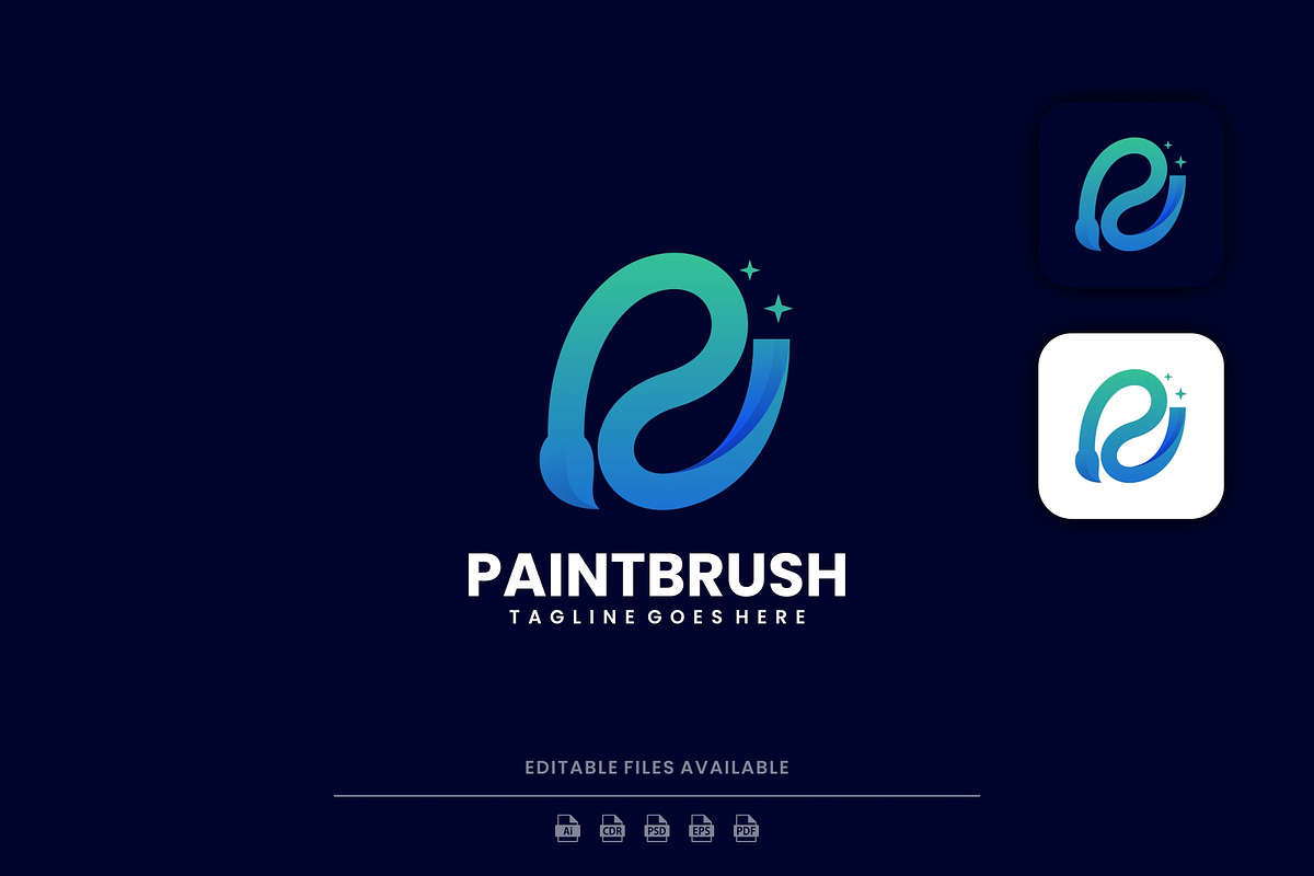 Paintbrush Gradient Logo, a Branding & Logo Template by Artnivora.Std