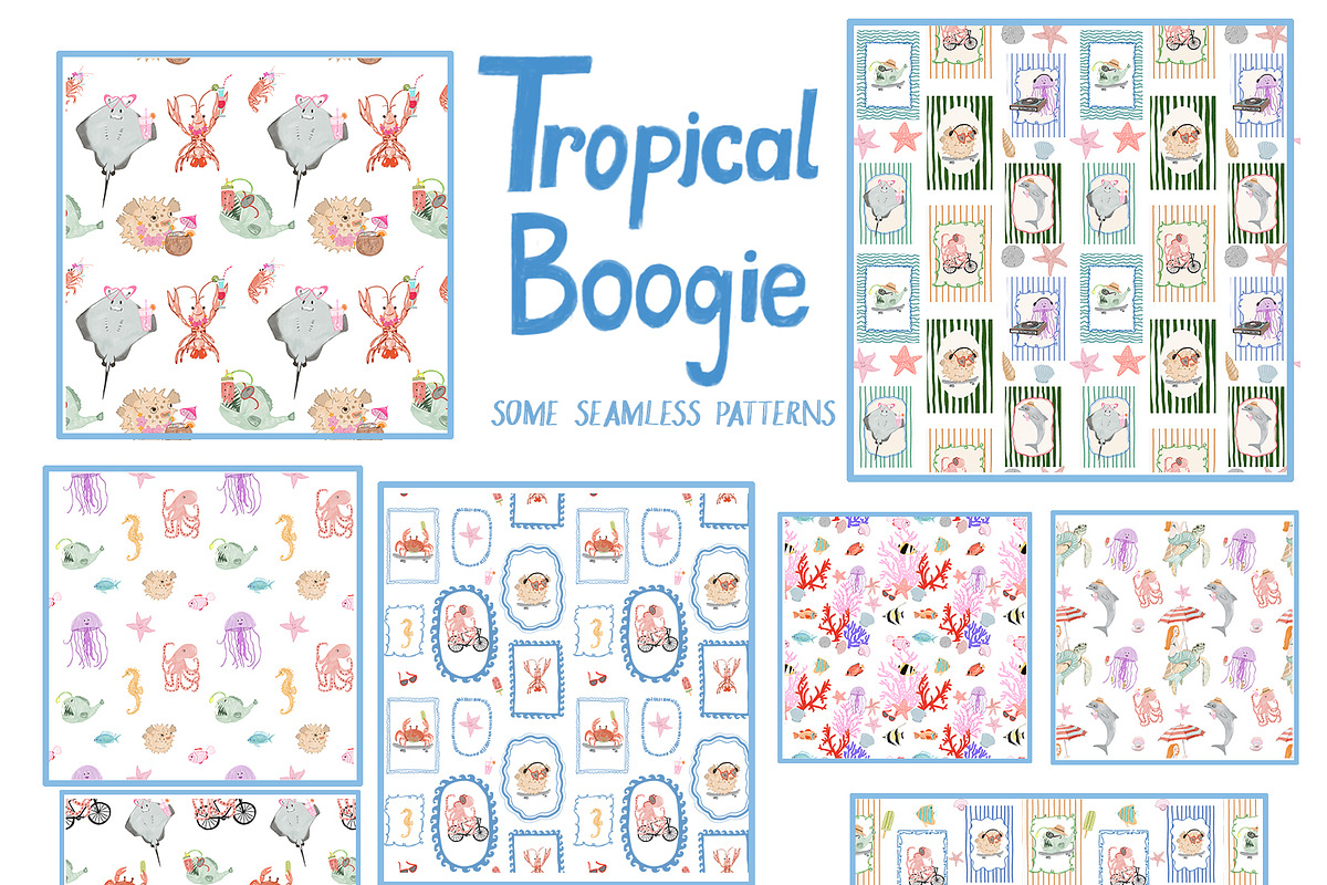 Sea Animals Kids Illustrations, a Decorative Illustration by whiteheartdesign (Photo 16 of 21)